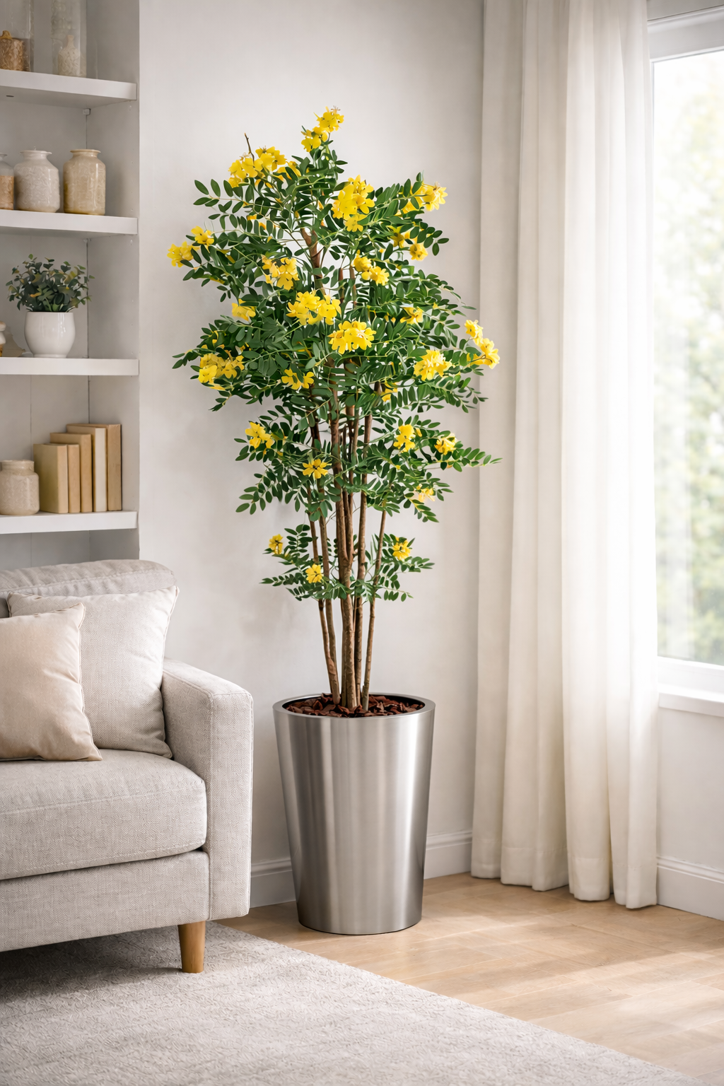 Caragana Arborescens 180cm artificial tree with preserved root base by Tree of Life Kuwait
