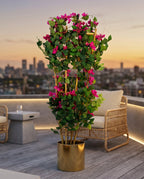 Bougainvillea Artificial Plant in a Gold Pot