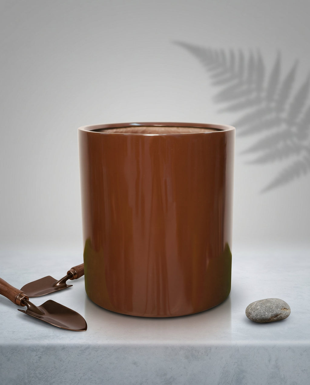Fiber Round Pot 36x40cm Tree of Life Kuwait